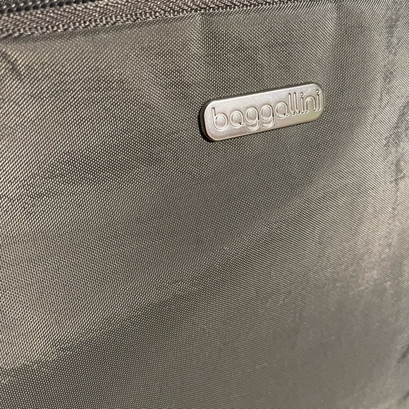Baggallino Crossbody Bag. Color-taupe. Zipper closures, adj strap. Nylon/Poly. - Picture 8 of 10